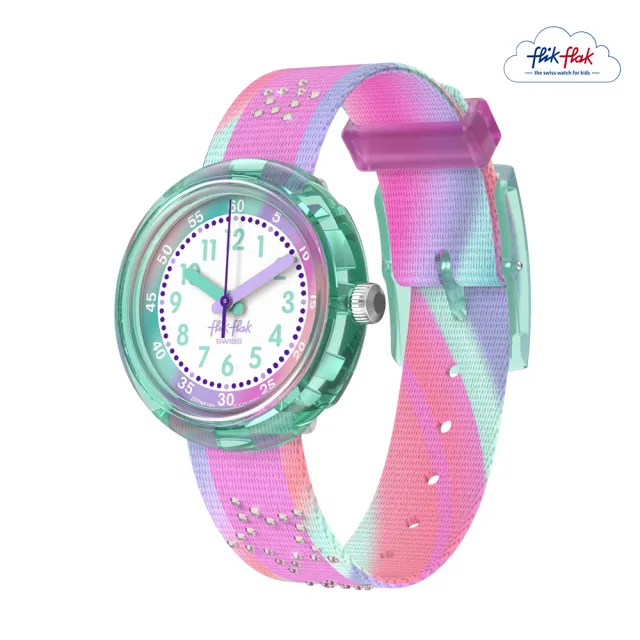 【Flik Flak】兒童手錶 FLIP IT PINK! 兒童禮物/安全防水/瑞士製造 FPNP183 (31.85mm)