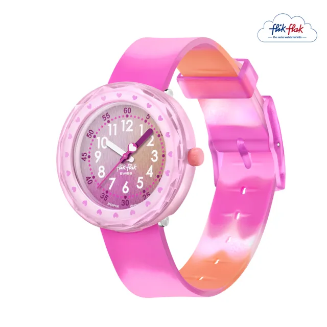 【Flik Flak】FUZE IN PINK 兒童手錶 兒童禮物/安全防水/瑞士製造 FCSP130(36.7mm)