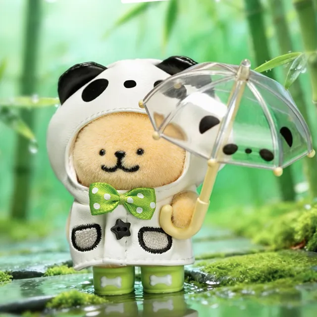 【YENDAR 研達】線條小狗 下雨天了怎麼辦系列盲盒(單盒)(可動關節×穿脫雨衣×透明小雨傘)