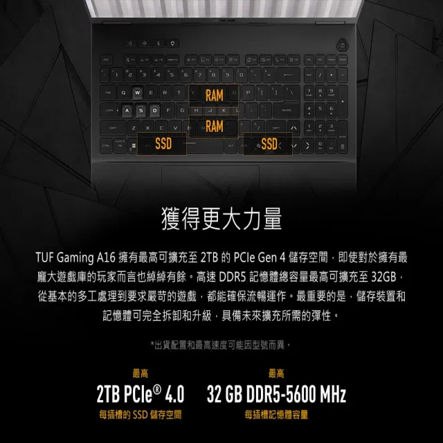 【ASUS 華碩】16吋GeForce RTX 5060 R7電競筆電(FA608UMI-0091A260H/R7-260/16G/512GB/W11)