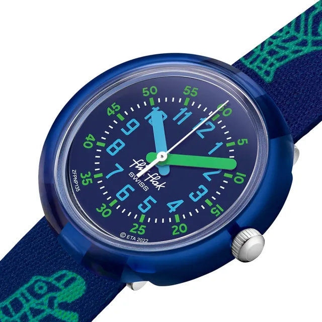 【Flik Flak】兒童手錶 CYBEROZAURUS 兒童禮物/安全防水/瑞士製造 FPNP135(31.85mm)