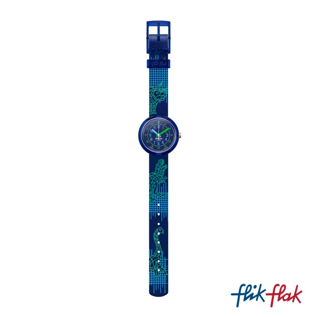 【Flik Flak】兒童手錶 CYBEROZAURUS 兒童禮物/安全防水/瑞士製造 FPNP135(31.85mm)