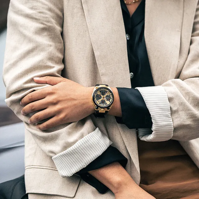 【CITIZEN 星辰】PROMASTER Tsuno Chrono 50週年限定款光動能三眼計時錶-44.5mm 父親節 送禮(AV0072-01X)