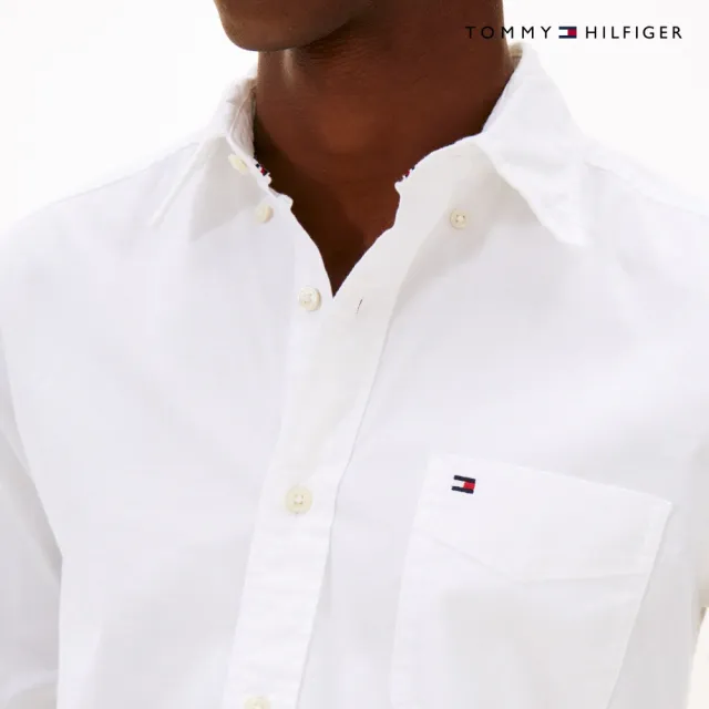 【TOMMY HILFIGER】官方旗艦館彈性長袖牛津襯衫_裸色