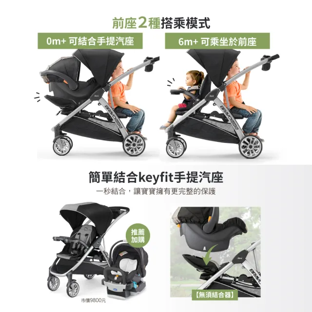 Chicco】Bravo for 2雙人秒收手推車- momo購物網- 好評推薦-2026年10月