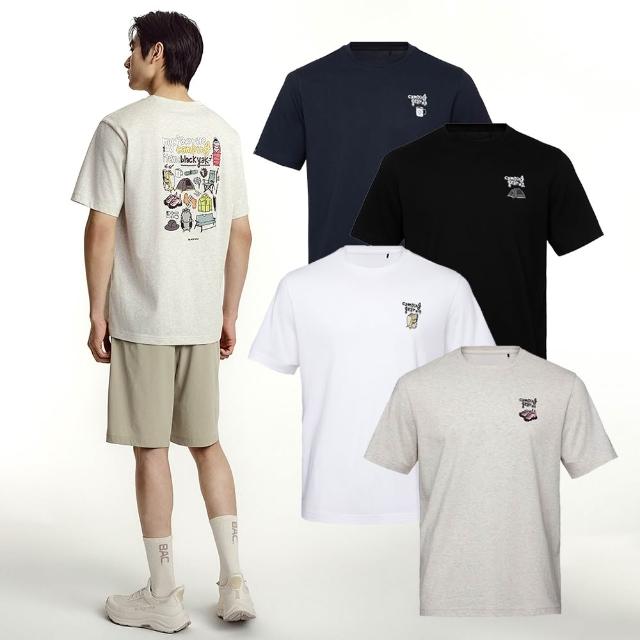 【BLACKYAK】CAMPING圖騰抗菌短袖上衣[四色]吸濕快乾 抗菌除臭 露營插畫 中性款｜FB1NC503