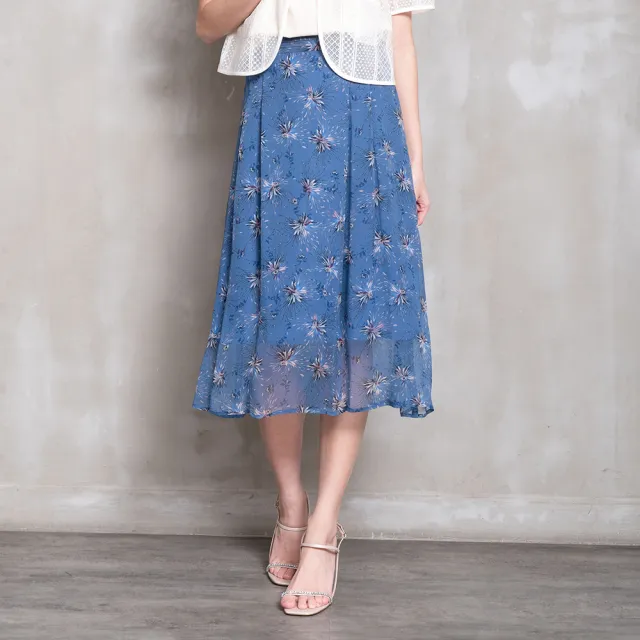 【perng yuh 芃諭名品】煙花盛放 印花 楊柳雪紡裙(2026 SS Collection|5A春夏新品上市)