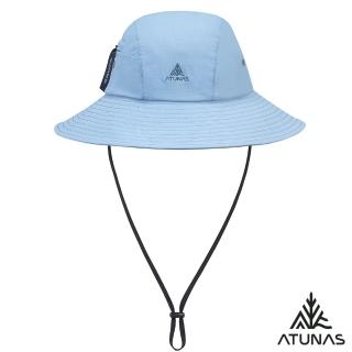 【ATUNAS 歐都納】中性款防曬抗UV遮陽漁夫帽(A1AHHH13N灰藍/戶外休閒/旅遊/登山/健走)