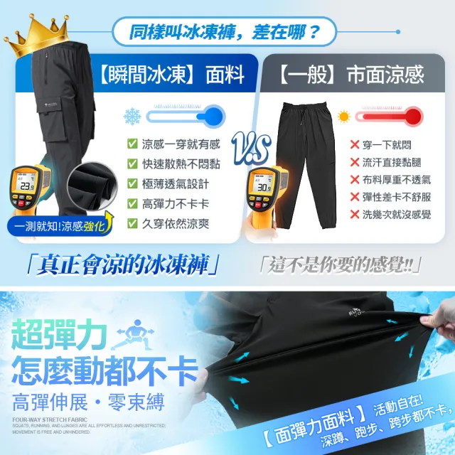 【YT shop】男女款 極度冰涼彈力縮口運動褲 冰凍褲 涼感褲(冷凍褲/涼感褲/冰絲褲/五分褲)