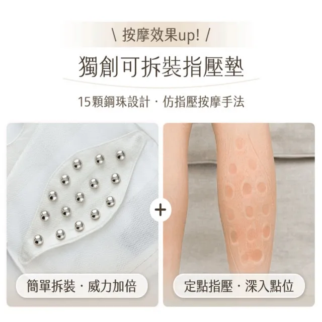 【3ZeBra 三隻斑馬】好腿力｜鋼珠氣壓小腿按摩器 雙腿一對(腿部按摩 美腿機 父親節禮物)