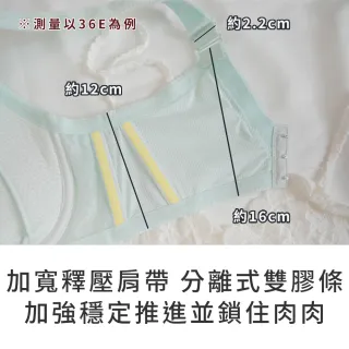 【玉如阿姨】沐光序曲內衣※0817淺綠(E-H罩 托高 包覆 舒適 大罩杯 台灣製)