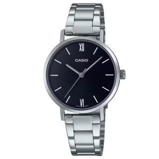 【CASIO 卡西歐】復古極簡鋼帶女錶 LTP-VT02D-1A