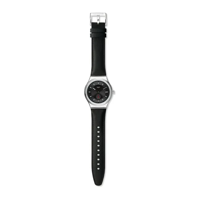 【SWATCH】PETITE SECONDE BLACK 金屬機械手錶/男錶/女錶/瑞士製造 SY23S400(42mm)