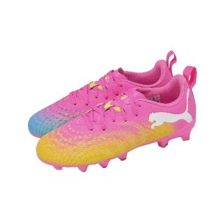 【PUMA】足球釘鞋 Future 9 Play FG/AG Jr 大童 女鞋 粉紅黃 抓地 108723-05