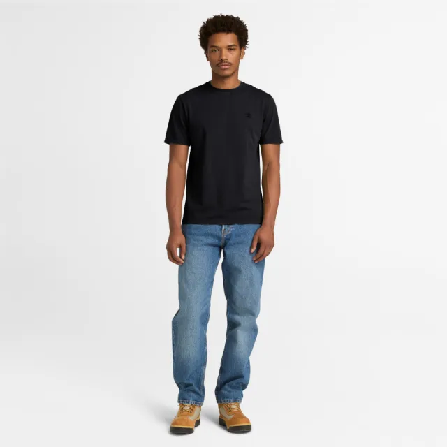 【Timberland】男款黑色休閒短袖T恤(A2PW3001)