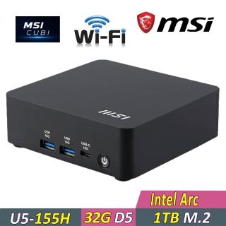 【MSI 微星】微星 CUBI NUC AI 1UMG-040BTW{MIC7-017M}迷你電腦(U7-155H/32G D5/1TB)