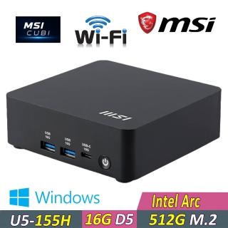 【MSI 微星】微星 CUBI NUC AI 1UMG-040BTW Win11{MIC7-013M W}迷你電腦(U7-155H/16G D5/512G)