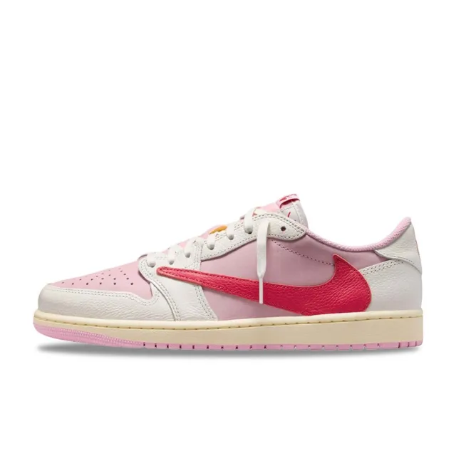 【NIKE 耐吉】Travis Scott x Nike Air Jordan 1 Low OG SP 粉紅倒勾 聯名爆款 街頭 男鞋 IQ7604-101