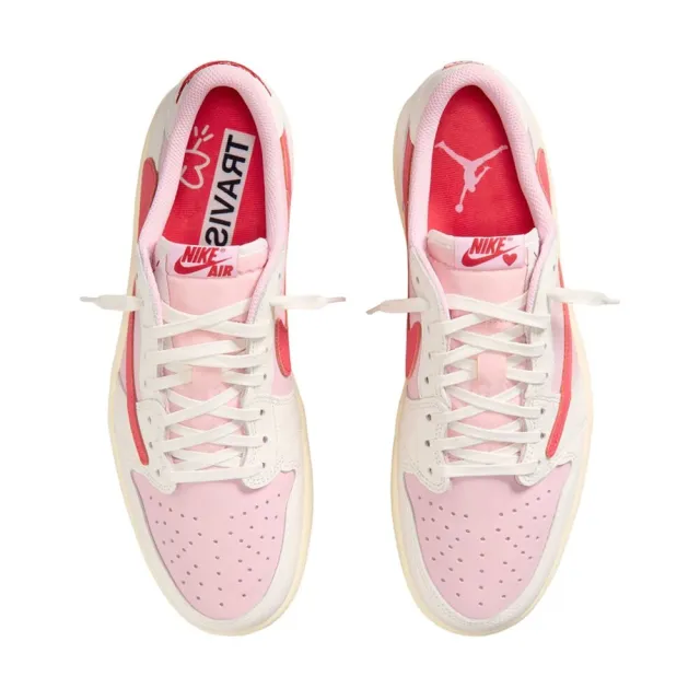【NIKE 耐吉】Travis Scott x Nike Air Jordan 1 Low OG SP 粉紅倒勾 聯名爆款 街頭 男鞋 IQ7604-101