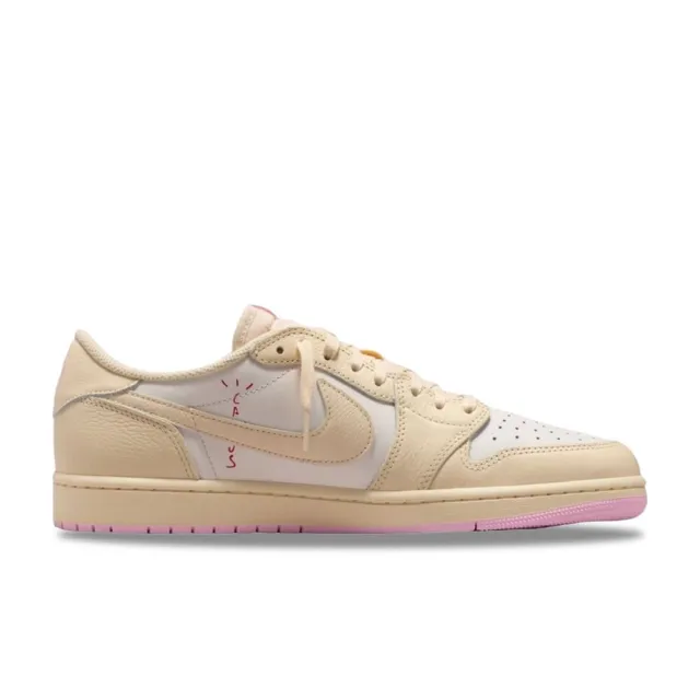 【NIKE 耐吉】Travis Scott x Nike Air Jordan 1 Low OG SP 淺粉倒勾 聯名爆款 復古做舊 男鞋 IQ7604-100