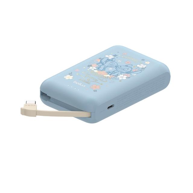 【BELKIN】MOMO獨家_買一送一_ 20W自帶USB-C線快充行動電源_10000mAh_迪士尼系列-史迪奇(BPB021qcLS-DY)