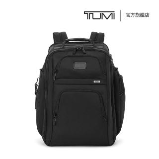 【TUMI】Alpha 15 吋筆電商務收納型彈道尼龍後背包 - 黑色(TUMI 官方旗艦店)