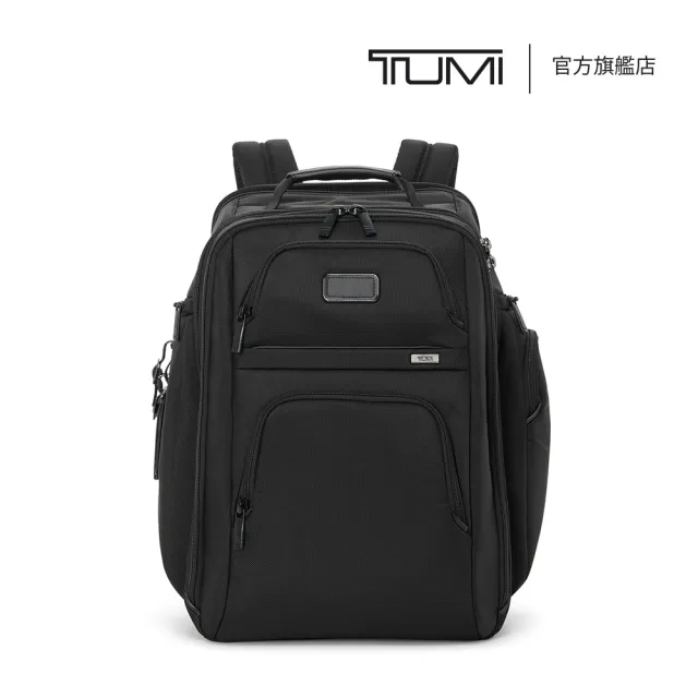 【TUMI】Alpha 15 吋筆電商務收納型彈道尼龍後背包 - 黑色(TUMI 官方旗艦店)