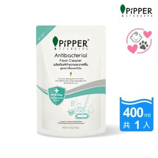 【PiPPER STANDARD 沛柏】鳳梨酵素抗菌地板清潔劑補充包-尤加利 400ml(新增抗菌成份 拖過地板清爽不黏膩)