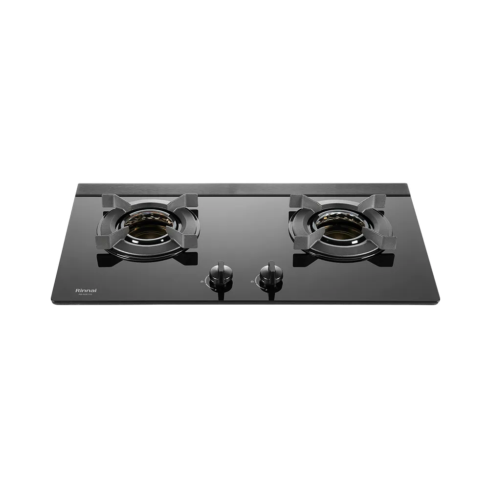 【林內】檯面式內焰LED藍光旋鈕玻璃雙口瓦斯爐(RB-N2611GB基本安裝原廠保固)