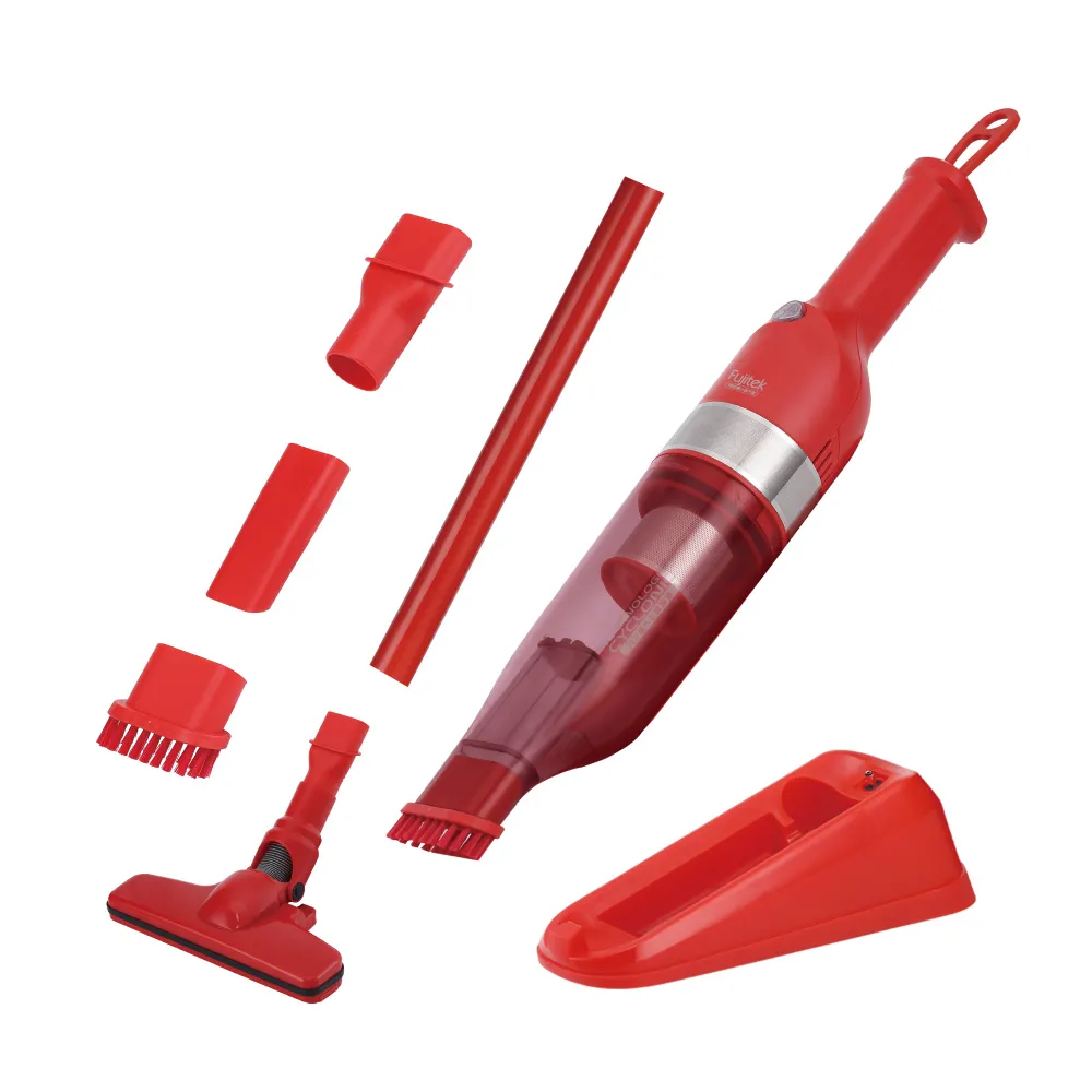 【Fujitek 富士電通】小紅充電式無線吸塵器 FTV-RH508(超輕量吸塵器/多種吸頭/無線吸塵器)