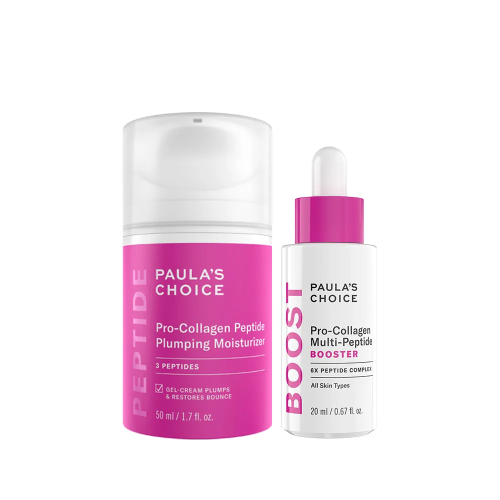 【Paulas Choice 寶拉珍選】撫紋澎彈雙星組(高效胜肽膠原緊緻精萃20ml+高效胜肽膠原緊緻霜50ml)