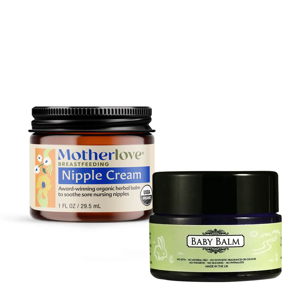 【Motherlove】哺乳舒緩呵護膏1oz/29.5ml+大地之愛-親子沒藥舒緩膏-25g(婦幼組合品)