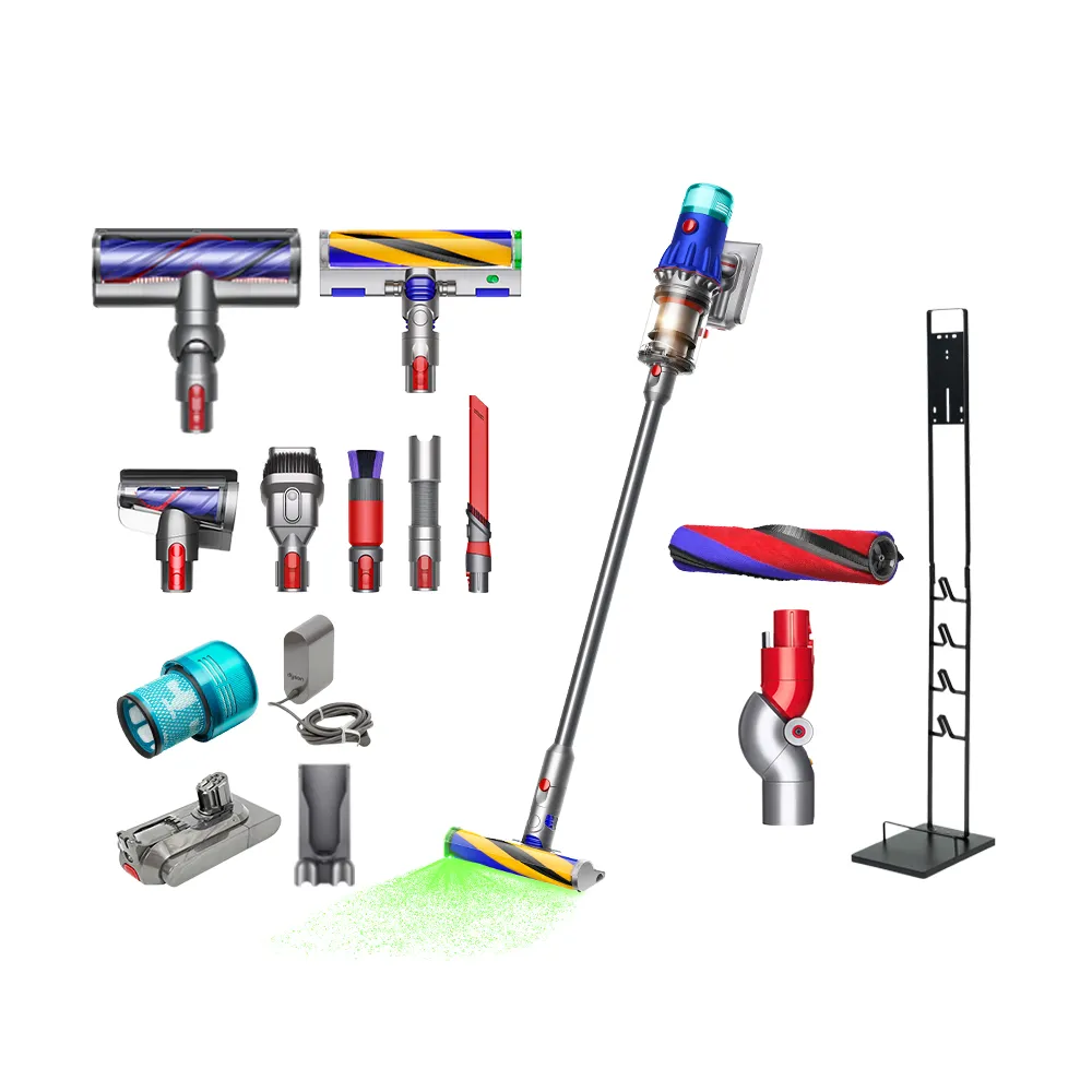【dyson 戴森】V12 SV46 Detect Slim Total Clean 強勁輕量智慧無線吸塵器 MOMO獨家升級版 (雙主吸頭)