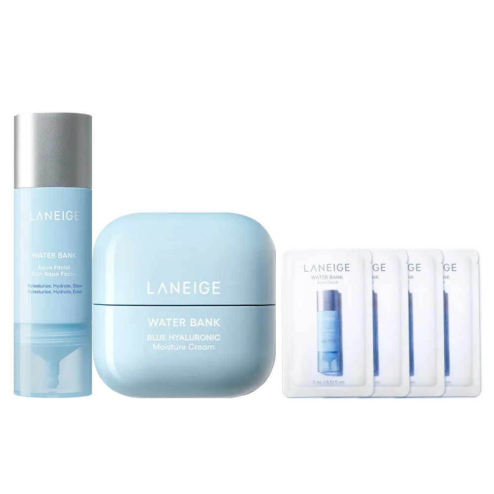 【LANEIGE 蘭芝】官方直營 水酷修護煥亮保濕組(水光安瓶 30ml 保濕霜 50ml 韓式水循環 送禮首選)