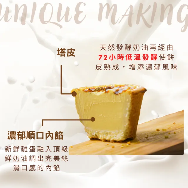 【給力食品】超人氣法式冰心蛋塔 3盒組 6入/盒(媒體藝人推薦 冰淇淋蛋塔)