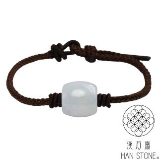 【漢石齋】天然翡翠A貨 路路通玉珠手繩 冰糯種帶淺紫(14*15*15mm以上隨機發)