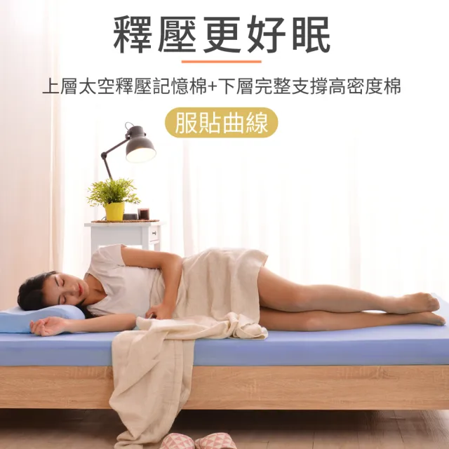 【LooCa】單大3.5尺 抗菌防蹣防水12cm記憶床墊105x188cm｜宿舍床墊推薦