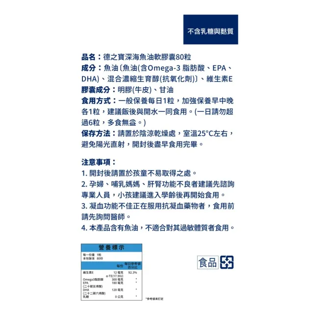 【Doppelherz 德之寶】深海魚油膠囊80粒x3盒(德國雙心)