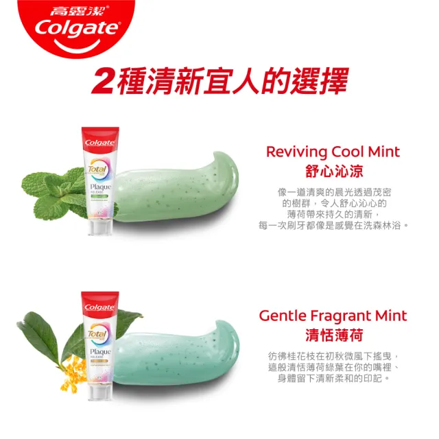 【Colgate 高露潔】全效抗牙菌斑牙膏95g(清恬薄荷/舒心沁涼)