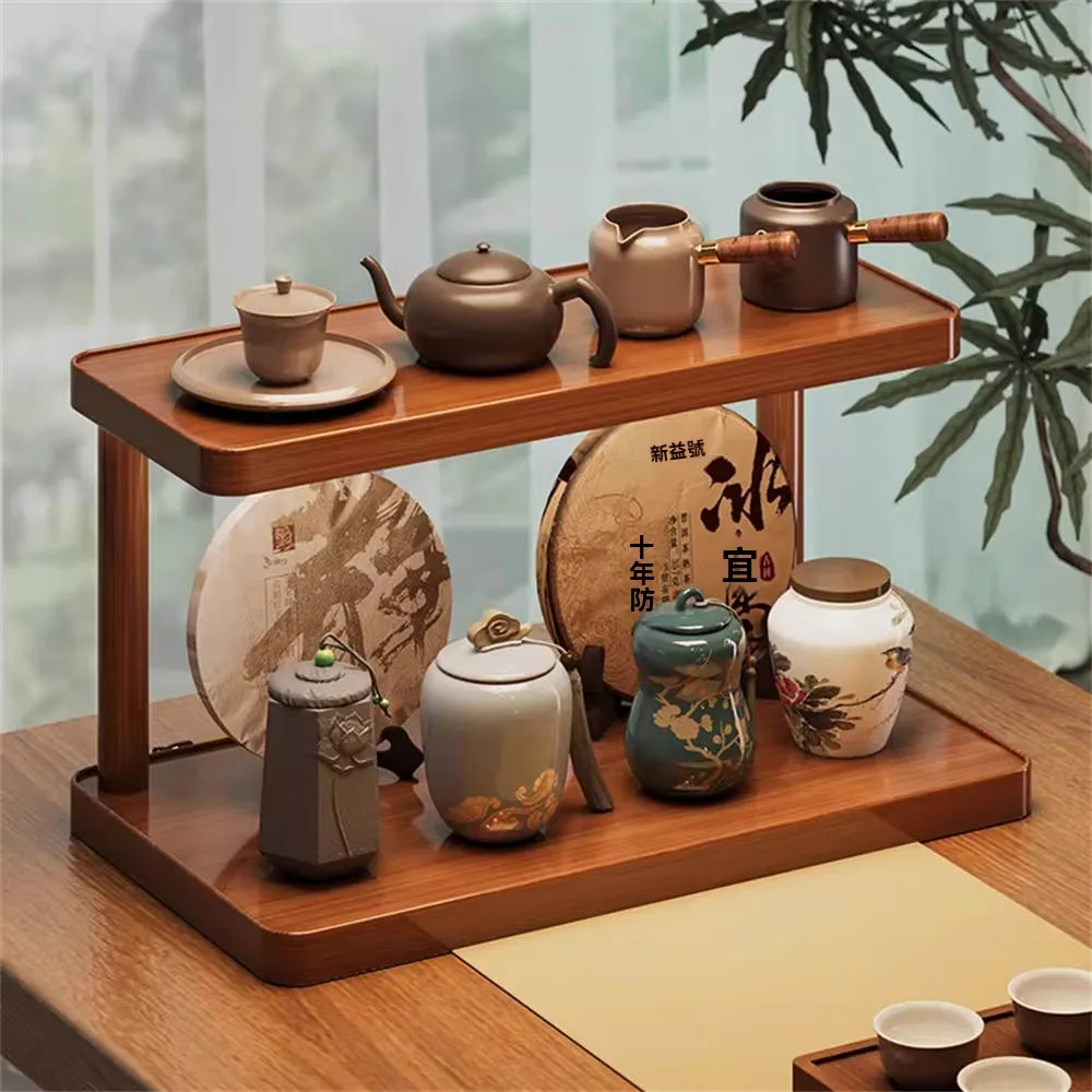 茶杯架子50cm小型博古架茶具茶壺桌面擺件收納置物架展示架- momo購物網