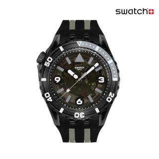 【SWATCH】SCUBAQUA 酷炫黑 BLACK SEA NETTLE SSCU09B100 (44mm)