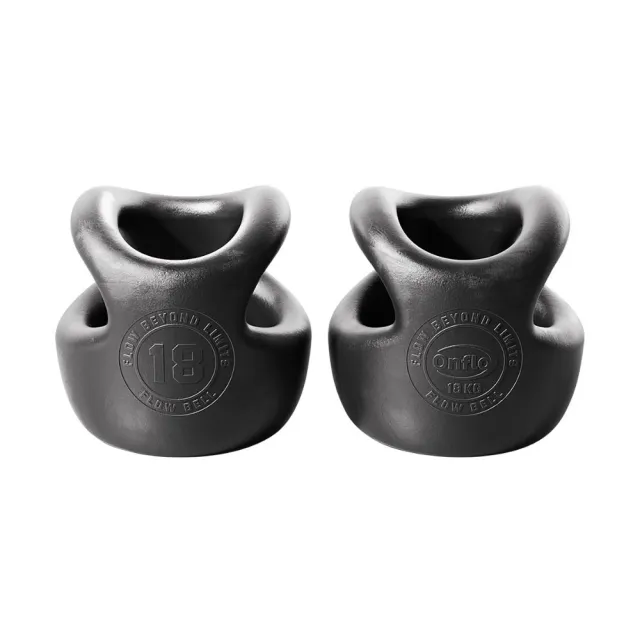 【atflee】Onflo Flowbell 18KG(40LB) 2合1 多功能專業訓練啞鈴/壺鈴 雙入