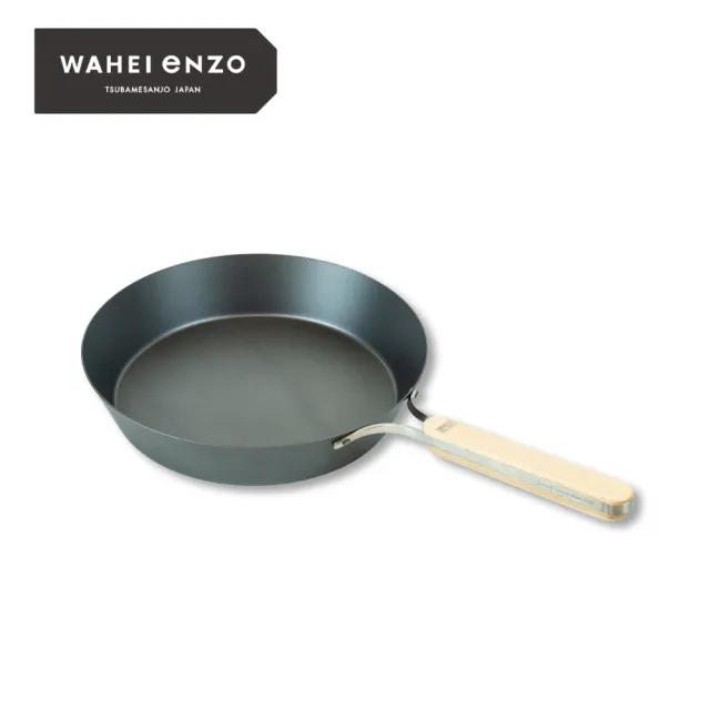 【FREIZ】WAHEI eNZO 窒化碳鋼平底鍋28公分 無塗層不易生鏽窒化鐵鍋(日本製／IH可用)