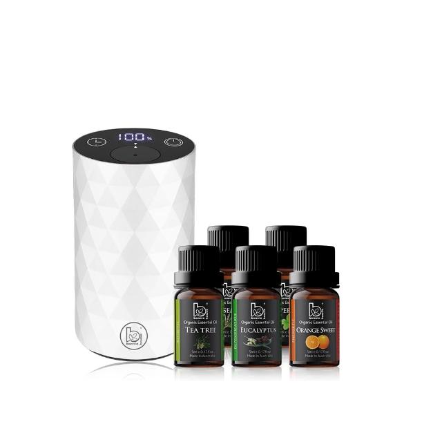 【Bonnie House 植享家】雙有機精油5ml（五入組）加馨馨香息賞香儀★618限定★