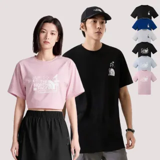 【The North Face】男女款純棉手繪印花短袖T恤 (多色可選)