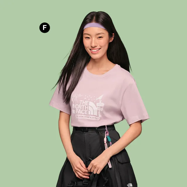 【The North Face】男女款純棉手繪印花短袖T恤 (多色可選)