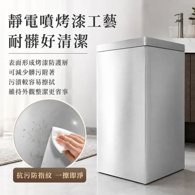 辦公室分類回收桶 各類垃圾桶 方型垃圾桶 工廠垃圾桶 贈貼紙 185-STC90S 搖擺蓋不鏽鋼垃圾桶