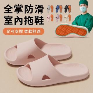 【YIGNW】R12級防滑拖鞋 足弓支撐減壓拖鞋 浴室防滑拖鞋 EVA厚底拖鞋 防臭拖鞋 靜音拖鞋 男女居家拖鞋