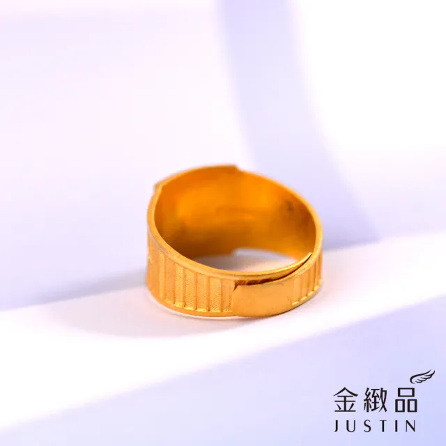 【金緻品】黃金男戒指 幾何星流神話 3.2錢 寬版 純金男戒子 星芒 幾何 方戒 男性金戒指