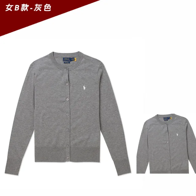 【RALPH LAUREN】RL POLO 經典刺繡小馬開襟針織外套-女-多色選 上衣(保暖舒適/平輸品)